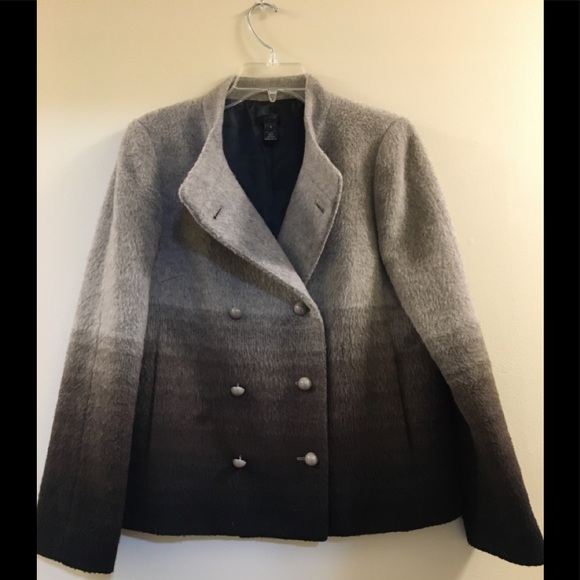 RARE J.Crew Ombre Wool Pea Coat 8 - Picture 8 of 8